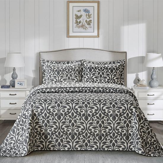 Juego de ropa de cama de 3 piezas con edredón de tejido jacquard cxmicrotex